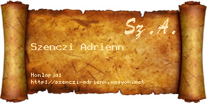 Szenczi Adrienn névjegykártya